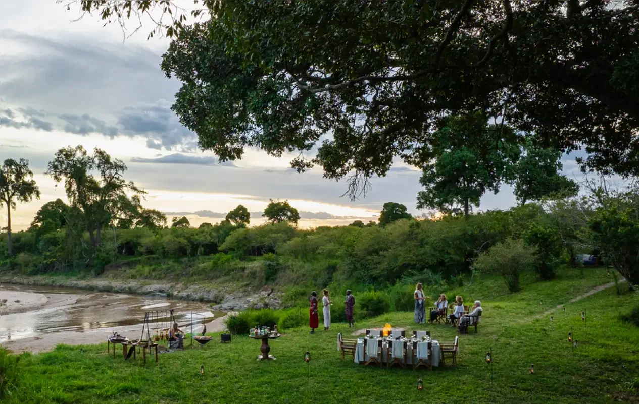 Africa Born guests together in the bush