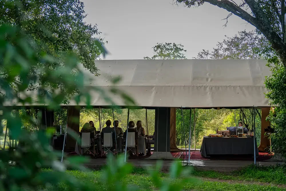 Africa Born private camp dining tent